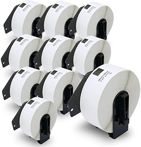 BETCKEY - Compatible Address Labels Replacement for Brother DK-1201 (1.1 in x 3.5 in), Use with Brother QL Label Printers [10 Rolls/4000 Labels]