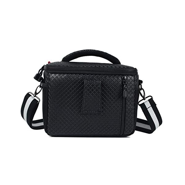 MCHENG Stoßfest Wasserdicht PU Leder Kameratasche Camera Case Bag , Schwarz (L) – Bild 3