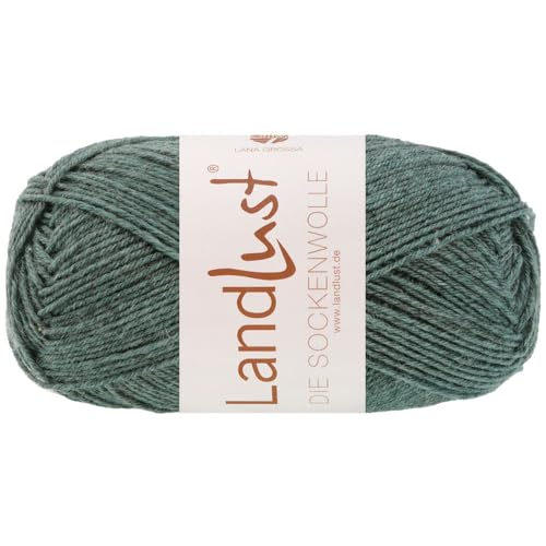 LANA GROSSA Landlust die Sockenwolle 50g | Klassisches Sockengarn in edlen Melangefarben aus 80% Schurwolle (Merino) & 20% Polyamid | 50g waschmaschinenfest zum Stricken & Häkeln | 210m Garn FB1611