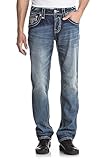  Rock Revival - Herren Abijah J201 Straight Leg Jeans, 42, Denim