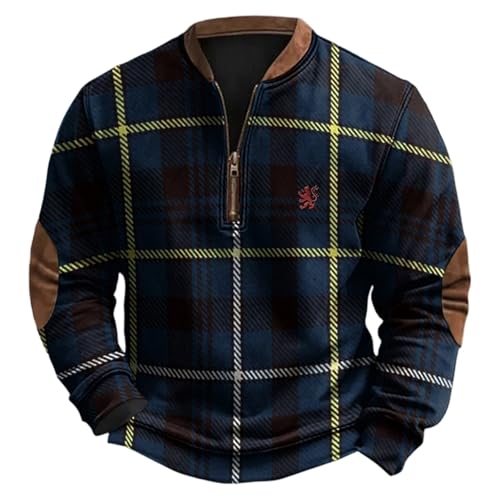 Sweat-shirt homme zippé à manches longues col rond et vêtement automne tendance