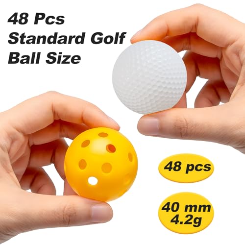 Balles de golf creuses THIODOON pour s'entraîner sans casser les vitres à la maison - 5