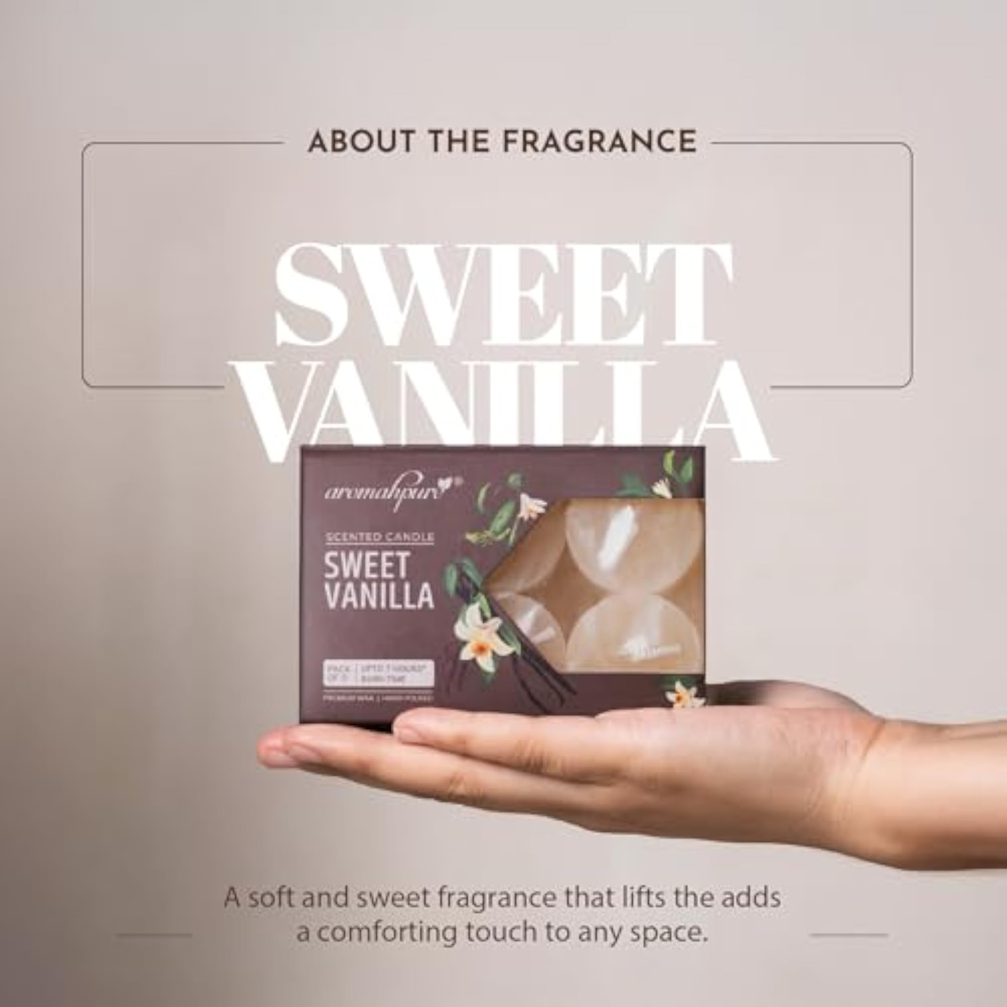 Set of 6 Vanilla Scented Votive Candles