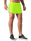 🏃 Suavidad: NAVISKIN Pantalones Cortos de Atletismo para Hombre están hechos de 100% poliéster, por eso son muy fuertes, flexibles y ligeros. Pueden absorber el sudor perfectamente y secarse muy rápido. Seguramente le ofrecen una mayor comodidad con una sensación de segunda piel.