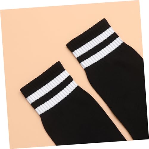 LIFKOME 1pair Unisex High Knee Football Socks Stripe Design Breathable Soccer Stockings for Boys and Girls Suitable for Shoe and below for Sports Activities2