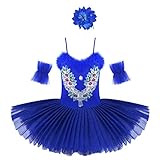 Die wunderschönen und hochwertigen Mädchen Ballettkleider von Tiaobug sind aufwendig verarbeitet, 3 Teilig mit passender Handschuhe und Haarreifen.
