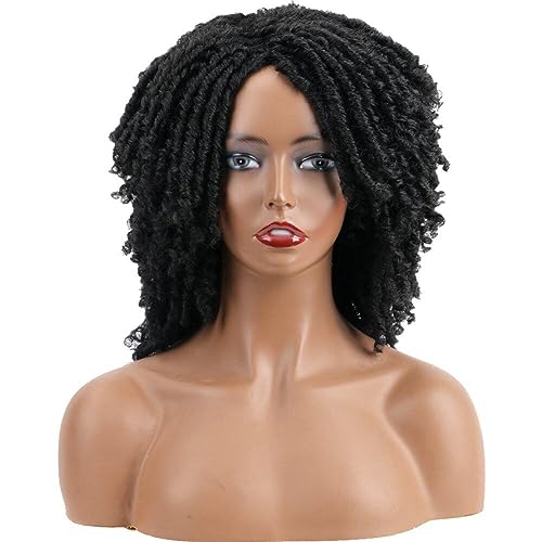Perruque dreadlocks synthétique pour masquer la perte de volume avec un style afro naturel