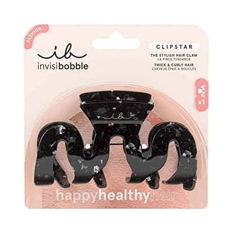 invisibobble CLIPSTAR 1x Haarklammer Groß, 11cm Schwarze Haarspange Damen für Dickes Haar, Rutschfester Haarschmuck, Starker Halt, designed im Herzen Münchens Cover