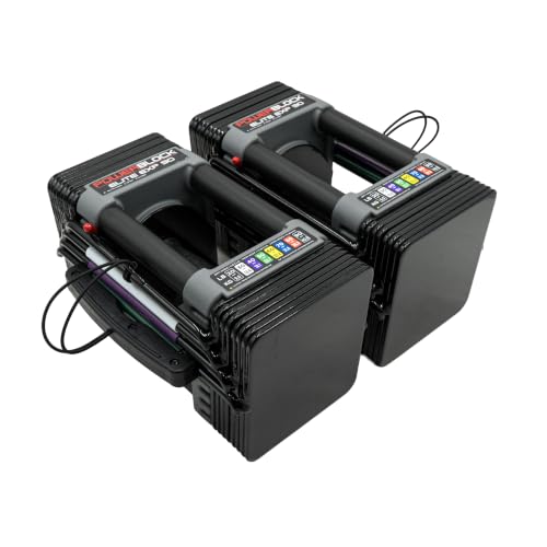 PowerBlock Elite EXP Adjustable Dumbbells, Sold in Pairs, Stage 1, 5-50 lb.