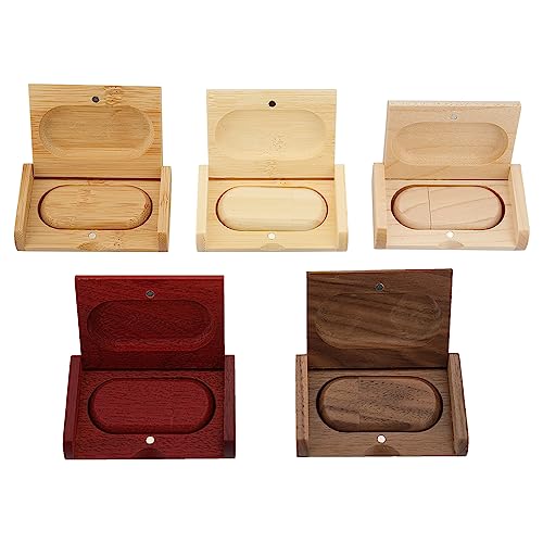 TRONYX BamBoo USB Flash Drive 128GB Real Wooden Oval USB 2.0 Thumb Drive Memory Stick Bamboo Material Pen Drive for External Computer Data Storage 128GB BamBoo - Image 2