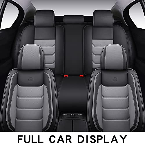Isen-Coverauto Full Coverage Faux Leather Car Seat Covers Universal Fit For Most Cars,Trucks,Sedans And Suvs With Waterproof Leatherette In Automotive Seat Cover Accessories (Black And Grey) #TOP4