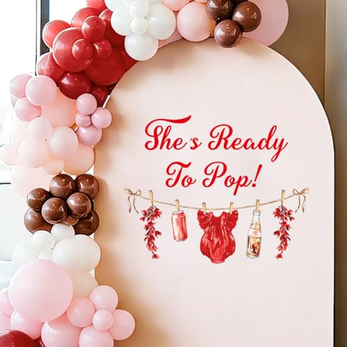 Vinilo decorativo She's Ready to Pop para baby shower miniatura 1