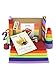 Produktbild Wachsmann Kerzen Bastelset Rainbow, 100% Bienenwachs aus Deutschland  18 farbige Wachsplatten (20 x 15 cm) mit Hanfdochten  Kerzen selber machen Set für Kinder & Erwachsene, DIY Bienenwachskerzen