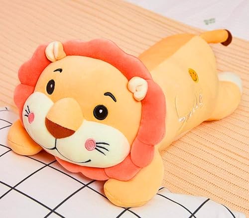 Image of Tickles Sunflower Lion Soft Stuffed Plush Animal Bolster Pillow Cushion for Boys & Girls Sofa Room Decor Birthday Gift (Size: 65 cm Color: Multicolor)