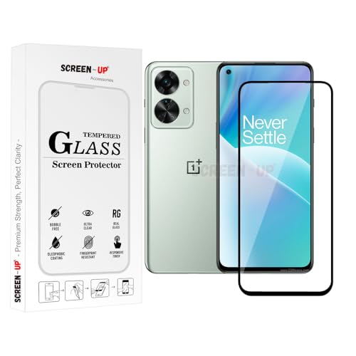 Image of ScreenUp Tempered Glass For OnePlus Nord 2T - Ultra Clear, 9H Scratch Resistant, Full Coverage, Easy Install Screen Protector