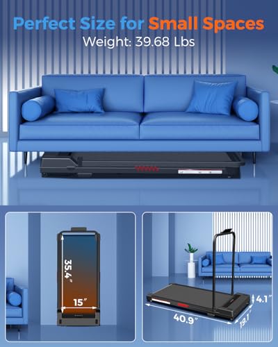 Image of AoraPulse Portable Foldable Treadmills for Home, Small Folding Treadmill for Home Office with 300 LBS Capacity, Walking Running Exercise Electric Compact Treadmill with LED Display