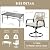 MELLCOM 7-Piece Outdoor Dining Set, 6 Swivel Rattan Chairs with Thick Cushions & Dining Table with Umbrella Hole, Patio Furniture Set for Porch, Garden, Backyard, Poolside, Deck, Beige