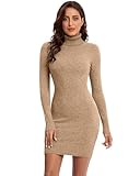 Avancel Damen Strickkleid Winter Kleid Langarm Pulloverkleider...