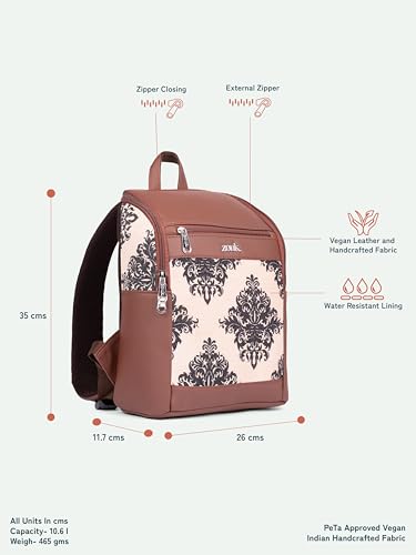 Image of ZOUK Amalia Daypack |Padded Tablet Compartment | Adjustable Straps | Water-Resistant | Men and Women | Daily Use | Lightweight |Smart & Compact |Comfortable & Stylish