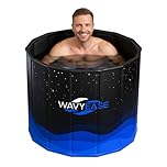 Newly Upgraded Portable Bath Tub for Adults(80 * 66CM) - Foldable Cold Plunge Tub for Recovery - Collapsible Soaking Bath Tub for Shower Stall Home SPA - Outdoor Ice Bathtub for Athletes (Black)