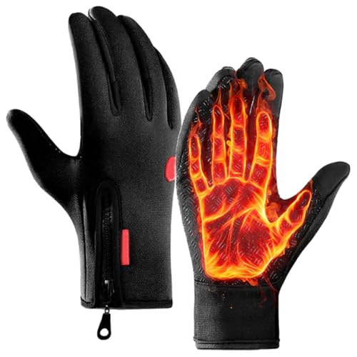 Guantes para clima frío con dedos completos, guantes a prueba de viento con calefacción de manos | Manoplas tácticas impermeables ergonómicas cálidas para Snowboard Trineo Ciclismo Senderismo