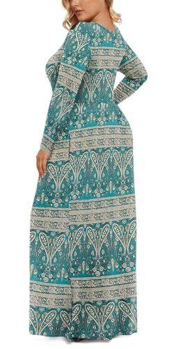 Image of LONGYUAN Women's Plus Size Maxi Dresses for Curvy Women Casual Long Dress XL-6XL