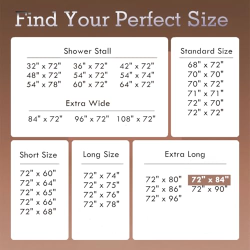Image of Felisa 84 inch Extra Long Fabric Shower Curtain Liner with 6 Magnets,Waterproof & Light Weight White Shower Liner,Soft Cloth Hotel Quality Shower Curtain,Washable Shower Curtain for Bathroom