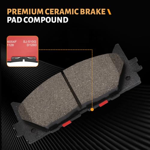 Image of D1293 Front Ceramic Brake Pads Kit Fit For Lexus ES300h 2013-2018, For Lexus ES350 2007-2018, For Toyota Avalon 2008-2018, For Toyota Camry 2007-2017