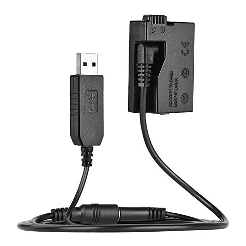 Andoer USB LP-E8 Dummy Battery Adapter compatible with Canon EOS 550D 600D 650D 700D Cover
