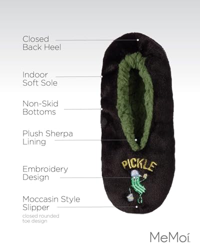 MeMoi Women's Pickle Baller Sherpa Lined Slippers3