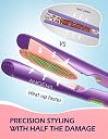 ANGENIL 2 in 1 Hair Straightener and Curler, Ceramic Ionic Hair Straightener, 130-240℃ Flat Iron with Adjustable Temperature 100V-220V Curls LCD Curls For Curl Wave Straighten gallery image