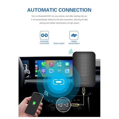 Caja Carplay con cable a inalámbrica Mini 6.0 Original y universal para Android Auto dual 7