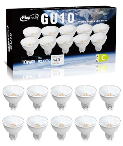 Ampoules LED GU10 3W à haute efficacité énergétique Classe C, flux de 440LM de lumière stable