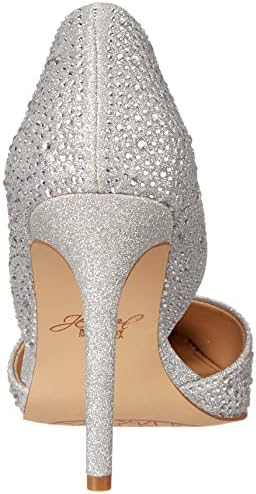 Jewel Badgley Mischka womens Justise Pump, Silver, 8.5 US | Image 2