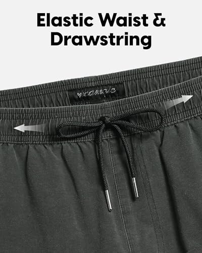 maamgic Men's Swim Trunks with Compression Liner 5.5 inch Beach Shorts Quick Dry Bathing Suits with Zipper Pocket Grey X-Large4