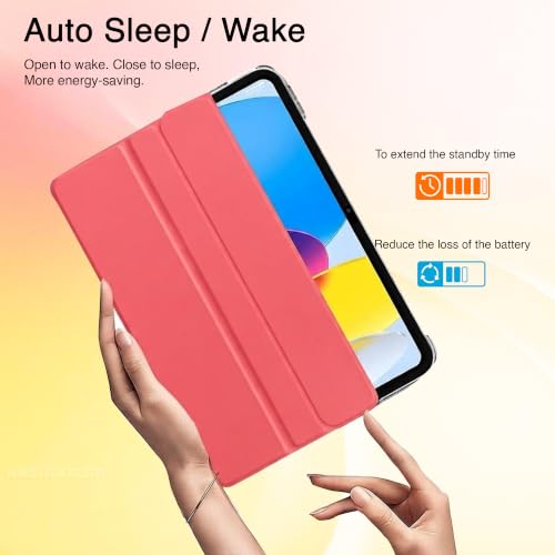 Image of MOCA Case for iPad (A16) 11th Generation 11 Inch 2025 10th Generation 2022 iPad 10.9 Inch Slim Stand Hard Shell Back Protective Smart Cover for 10.9 inch iPad 10th Gen 2022 Release A2696 A2757 A2777