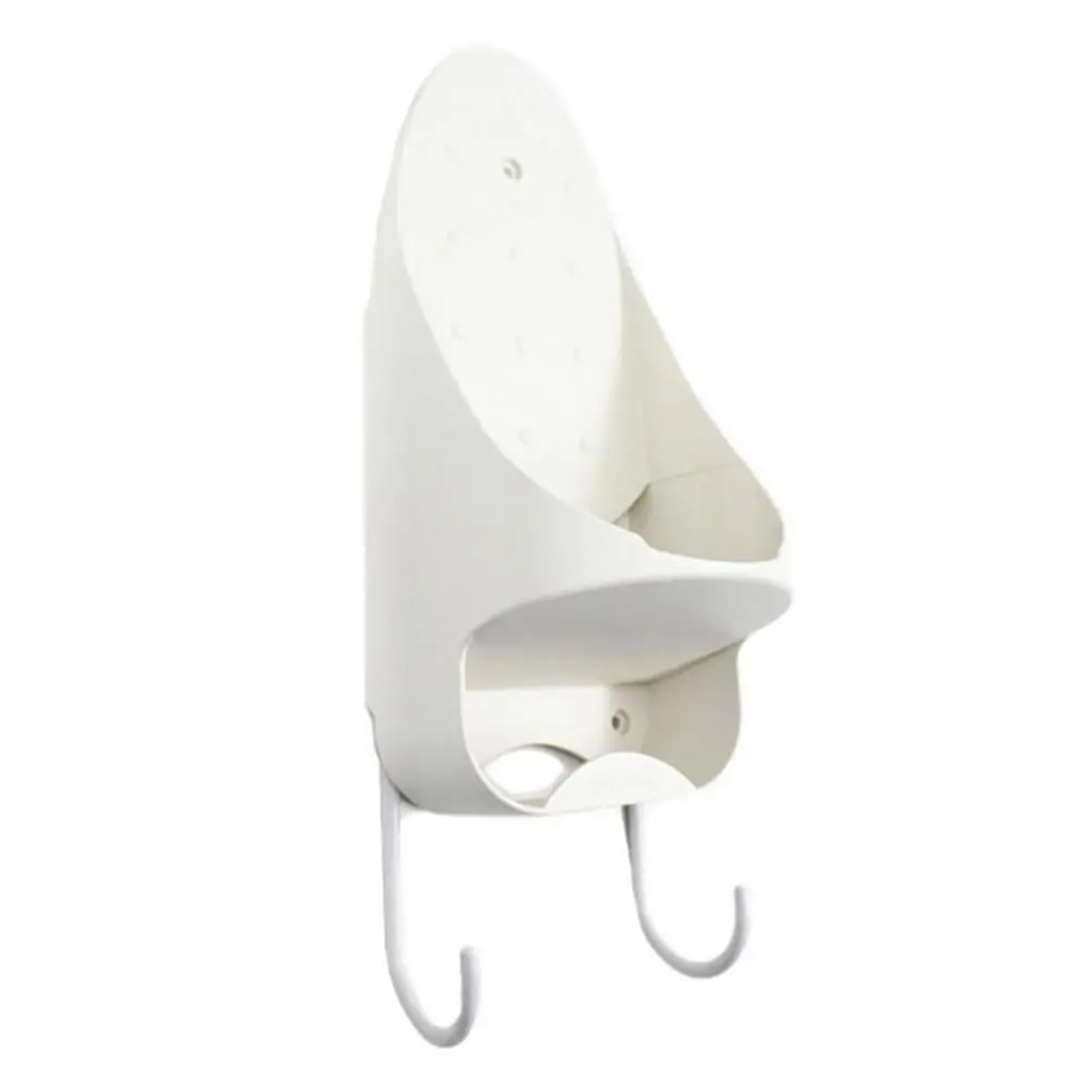 ENWWCH Ironing Board Holder Storage Rack Laundry Room Organizer Wall Mount Iron Hanger For Home For Bathroom(White)