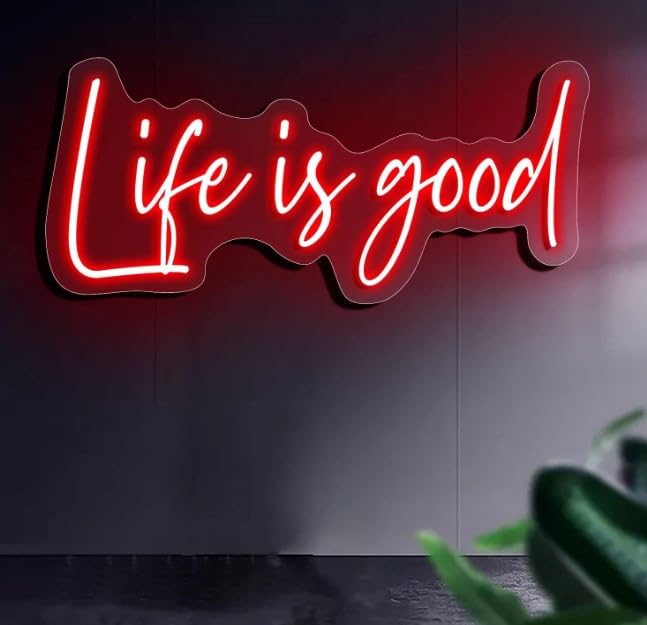 SG PRINT Life is Good Neon Sign Light for Bedroom,Handmade Led Neon Sign for Home Room Store Wall Decoration-image-25