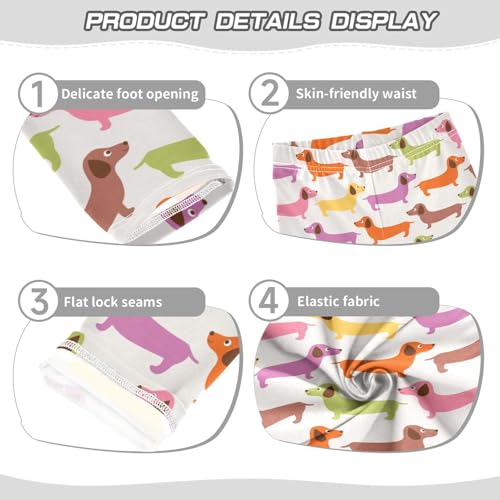 Girls Leggings Printed Ankle Length Leggings Comfortable Stretchy Soft Leggings Tights Pants for Girls 4-10 Years4