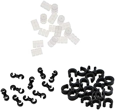 PPX 50 Pcs MTB Bike Road Bicycle c-Clips Clamps housing Hose Guide+ S-Hook Clips Hook+Bicycle Cable Donuts O-Ring Brake Cable Donut Housing Repair Accessories