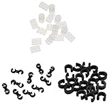 PPX 50 Pcs MTB Bike Road Bicycle c-Clips Clamps housing Hose Guide+ S-Hook Clips Hook+Bicycle Cable Donuts O-Ring Brake Cable Donut Housing Repair Accessories
