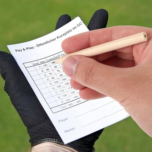 100 lápices cortos para golf HB madera núcleo negro miniatura 7