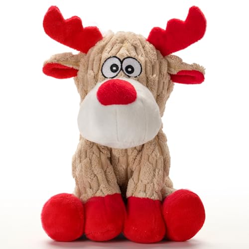 Loncoldy Reindeer Plush Dog Toy for Large & Small Dogs
