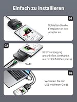 UGREEN USB 3.0 auf SATA Festplatten-Adapter 2,5 3,5 Zoll HDD SSD – Ansicht 7