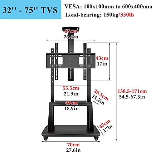 Soporte para TV de Piso Ajustable de 32 a 75 Pulgadas miniatura 6