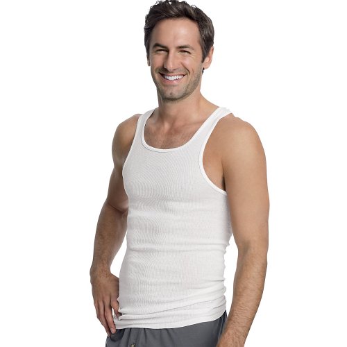 A-Shirt Blanc Homme Lot de 3 Maillots de Corps en Coton Peigné Premium
