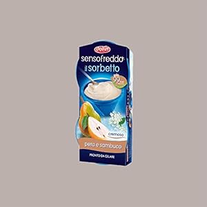 LUCGEL Srl 12 pz Sorbetto Senso Freddo DOLFIN con Succo di Frutta (Pera Sambuco)