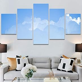 SIGNWIN 5 Panel Canvas Wall Art Modern Art...