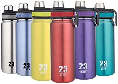 CILLE 24 oz Insulated Water Bottles 18/8 Stainless Steel Water Bottle Double Wall Vacuum Flask, Bicycle, Hiking, Climbing, Sports, Outdoors,(Red)