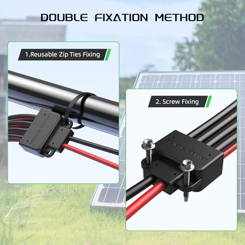 Bateria Power Solar Connectors 30A Y-Branch Cable, Solar Cable Parallel Adaptor Solar Panel Wire Connectors in Pair for Solar Panel (1*MF/MMMMFFFF)